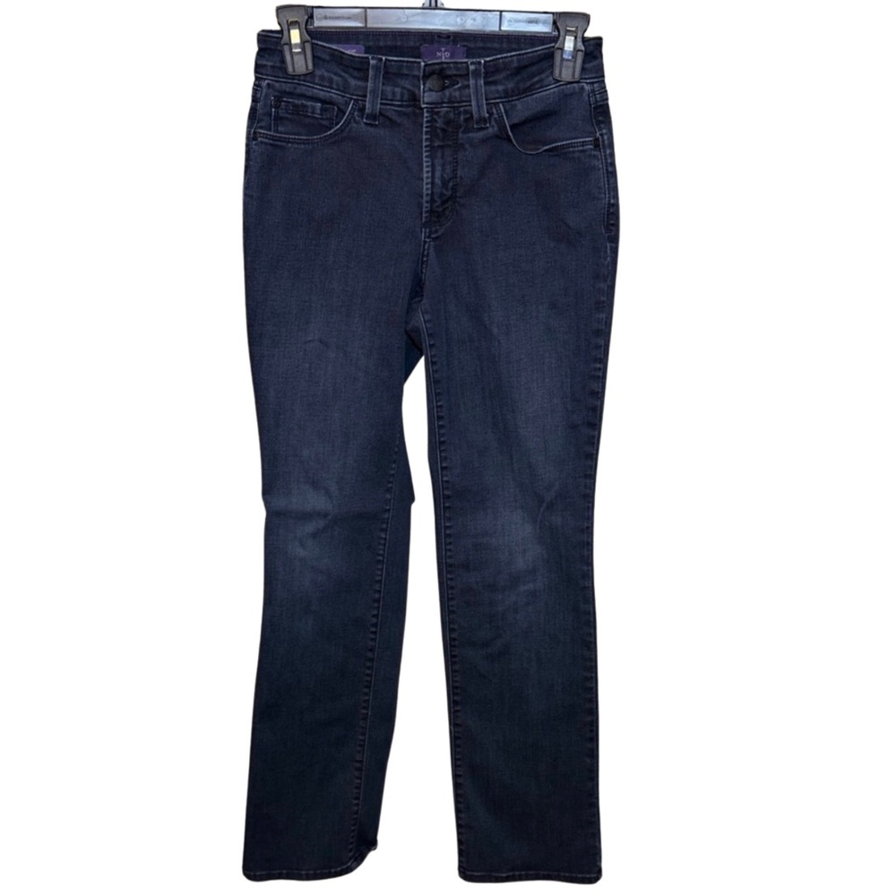 NYDJ Marilyn Straight Jeans Dark Wash Lift Tuck Denim – Size 0P
